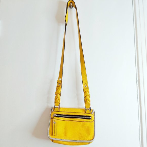 Oryany yellow and grey leather crossbody bag - Picture 9 of 12